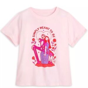 Jack Skellington and Sally Valentine's Day T-shirt Tee XL Pink, cotton Disney